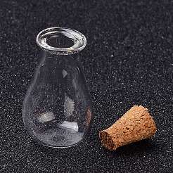 Glass Cork Bottles Ornament&nbsp;LS-AJEW-O032-02F