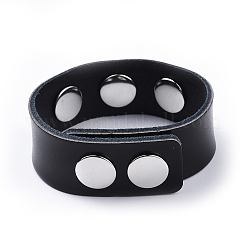 Leather Chunk Bracelet Making&nbsp;LS-AJEW-R014-3