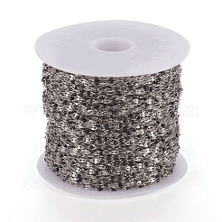 Handmade 304 Stainless Steel Dapped Chains&nbsp;CHS-D026-16G-P