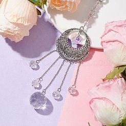 Alloy Flat Round Hanging Ornaments&nbsp;HJEW-JM01938