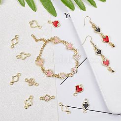64pcs 4 Style Open Back Bezel Connector Charms&nbsp;FIND-OC0001-74