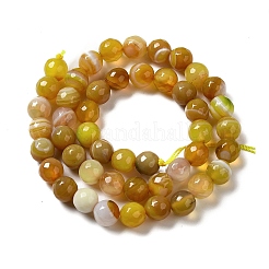 Natural Striped Agate/Banded Agate Beads Strands&nbsp;G-A246-8mm-15