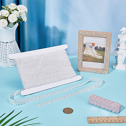 1 Roll Resin Rhinestone with Plastic Imitation Pearl Beaded Trim&nbsp;DIY-BC0015-57B