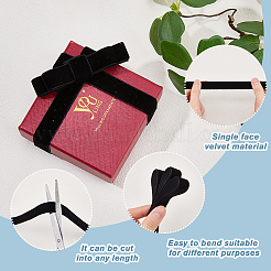 Single Face Velvet Ribbon&nbsp;SRIB-WH0025-01B
