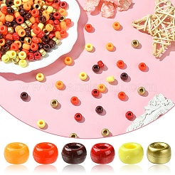 600Pcs 6 Colors Opaque Plastic Beads&nbsp;KY-YW0001-95