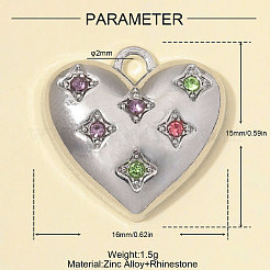Zinc Alloy with Colorful Rhinestone Pendants&nbsp;RB-OY001-83P