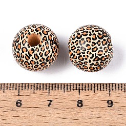 Printed Schima Wood Beads&nbsp;WOOD-N017-01D