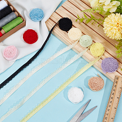 20 Yards 10 Colors Nylon Pleated Elastic Mesh Lace Ribbon&nbsp;OCOR-BC0009-32