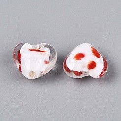 Inner Flower Handmade Lampwork Beads Strands&nbsp;LAMP-T022-19