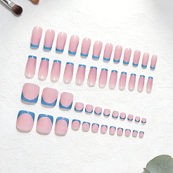 1 Bag ABS Plastic Full Cover Press On False Nails & Toe&nbsp;MRMJ-CP0001-54B