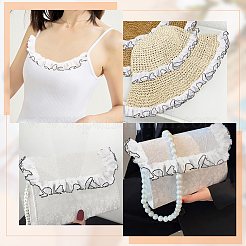 Polyester Pleated Lace Trim&nbsp;SRIB-FG0001-08