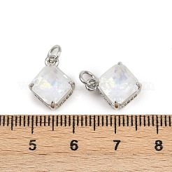 Brass Pave Cubic Zirconia Pendants&nbsp;KK-L240-07P-02