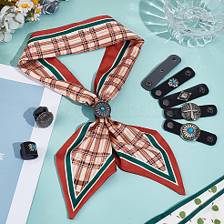 8Pcs 8 Styles PU Leather Leather Scarf Buckle Clips&nbsp;FIND-NB0007-14