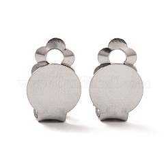Non-Tarnish 316 Stainless Steel Clip-on Earring Fibdings&nbsp;X-STAS-I187-04A-P