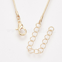 Brass Square Snake Chain Necklace Making&nbsp;MAK-T006-10B-KC