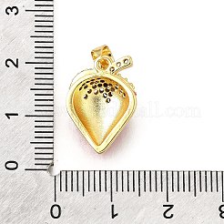 Brass Micro Pave Clear Cubic Zirconia with Enamel Pendants&nbsp;KK-G529-04G