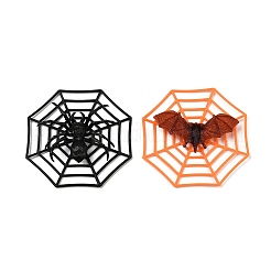 6Pcs 6 Colors Plastic Spider & Bat with Web Simulation Toy Model&nbsp;DJEW-K032-03