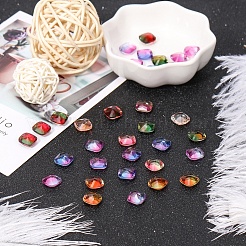 Pointed Back Glass Rhinestone Cabochons&nbsp;RGLA-OC0001-25B