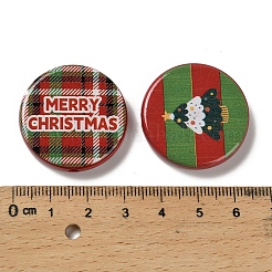 Christmas Printed Opaque Acrylic Beads&nbsp;OACR-D316-02C-01