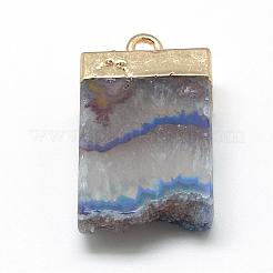 Natural Druzy Agate Pendants&nbsp;G-Q494-15