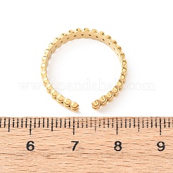 304 Stainless Steel Open Cuff Rings for Women&nbsp;RJEW-K309-11B-G