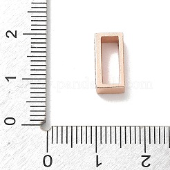 Brass Micro Pave Clear Cubic Zirconia Slide Charms&nbsp;KK-A300-12RG