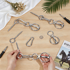 4 Bags Alloy Heavy Duty Horse Tie Ring&nbsp;FIND-BC0019-72P