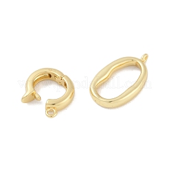 Rack Plating Brass Fold Over Clasps&nbsp;KK-A224-27B-G