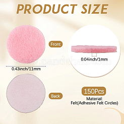 150Pcs Self-adhesive Felt Round Sheet&nbsp;DIY-CP0013-91C