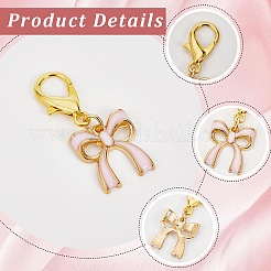 24Pcs 4 Styles Bowknot Alloy Enamel Shoes Charms&nbsp;HJEW-CP00021
