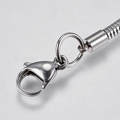 Tarnish Resistant 304 Stainless Steel Round Snake Chain Bracelet Making&nbsp;STAS-F139-056P-D