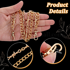Zinc Alloy & Aluminium Barbed Wire Double Layer Pants Chains&nbsp;HJEW-PH02274