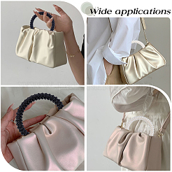 2Pcs Plastic Imitation Pearl Round Beaded Bag Handles&nbsp;FIND-BBC0005-11B
