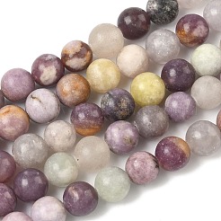 Natural Lepidolite/Purple Mica Stone Beads Strands&nbsp;G-F591-28-8mm
