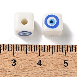 White Base Blue Evil Eye Hand Painted Ceramic Porcelain Beads&nbsp;PR-CBA3F2D-04C