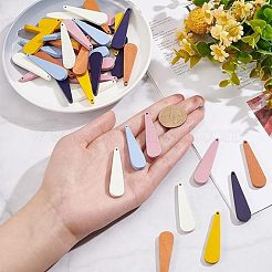 60Pcs 6 Colors Wood Pendants&nbsp;WOOD-NB0002-26