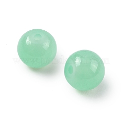 2 Strands Baking Paint Imitation Jade Glass Round Bead Strands&nbsp;DGLA-FS0001-20D
