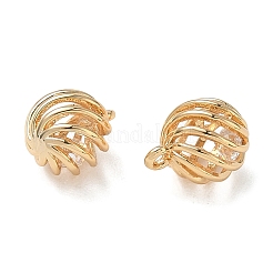 Brass Micro Pave Clear Cubic Zirconia Pendants&nbsp;KK-D261-01G-06
