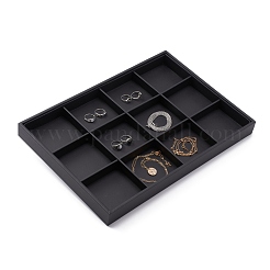 Stackable Wood Display Trays Covered By Black Leatherette&nbsp;PCT106