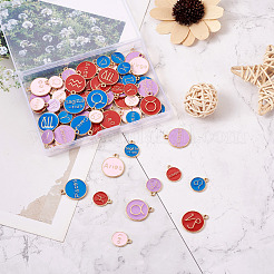8 Sets 8 Style Alloy Enamel Pendants&nbsp;ENAM-CW0001-04