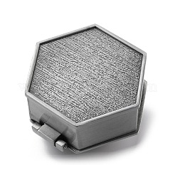 Hexagon Shaped Zinc Alloy Jewelry Box&nbsp;OBOX-WH0001-03