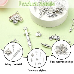 40Pcs 8 Styles Tibetan Style Alloy Pendants&nbsp;TIBEP-YW0001-86