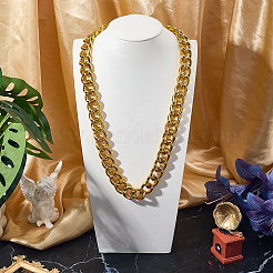 1Pc 19MM Aluminum Alloy Cuban Link Chain Necklaces&nbsp;NJEW-SP0001-20A