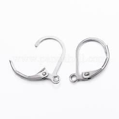Tarnish Resistant 304 Stainless Steel Leverback Earring Findings&nbsp;STAS-F075-37P-A