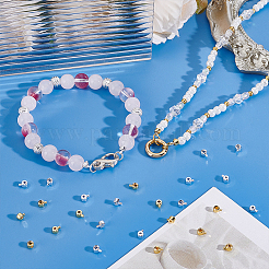 30Pcs 2 Colors Brass Crimp Beads&nbsp;KK-BBC0024-25