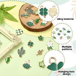 20Pcs 10 Styles Alloy Enamel Pendants&nbsp;ENAM-YW0004-21