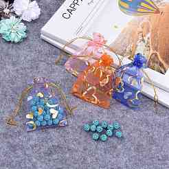 Heart Printed Organza Bags&nbsp;OP-R022-7x9-M