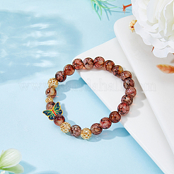 32Pcs 4 Colors Alloy Enamel Beads&nbsp;ENAM-DC0014-94