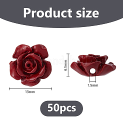50Pcs Opaque Resin Beads&nbsp;RESI-DC0001-59