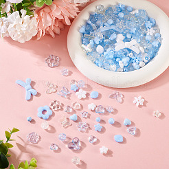 100G Transparent & Opaque Acrylic Beads&nbsp;TACR-TA0001-57D